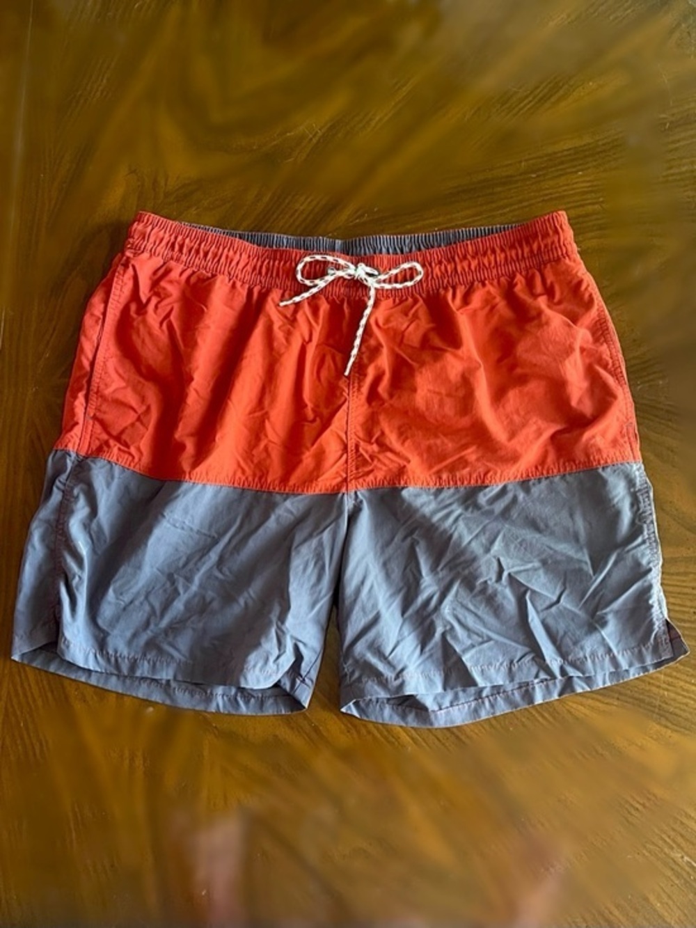 Goodfellow & Co Two-Tone Orange and Gray Swim Trunks